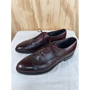E.T. Wright Vintage Burgundy Oxford Dress Shoes Leather Lace Up Mens 11